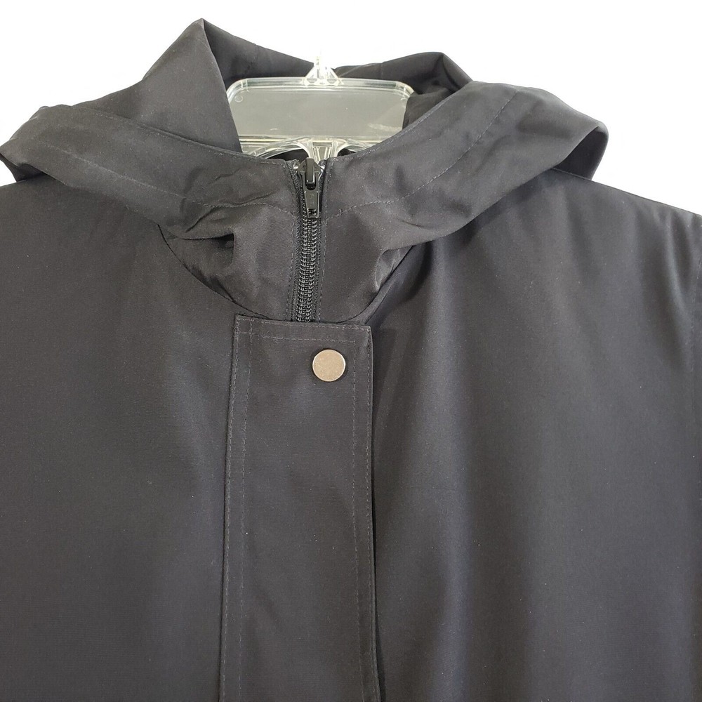 Gallery All Weather Jacket Coat Womens PS Black Hood Water Resistant Utility - Picture 7 of 13